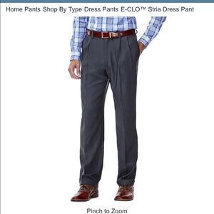 Medium Grey Men’s Haggar E-CLO Stria dress pant